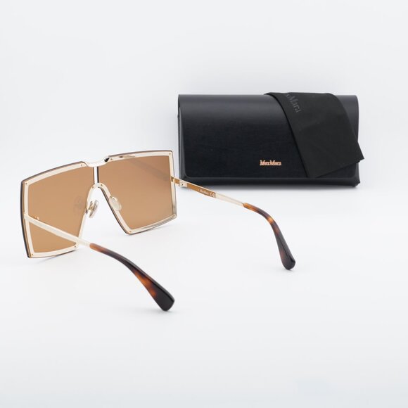 Max Mara MILLER MM0117 32E Shield Sunglasses - Gold/Brown main image 6